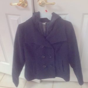Navy Blue Pea Coat with hood